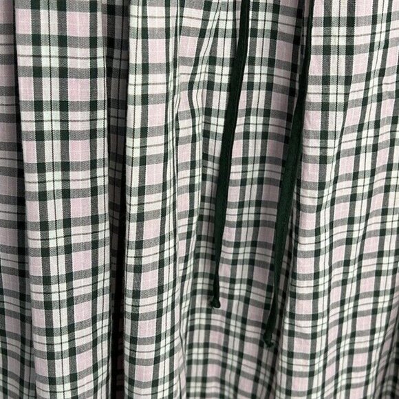 Chic Pink and Black Lace-Up Midi Dress - Picture 3 of 15